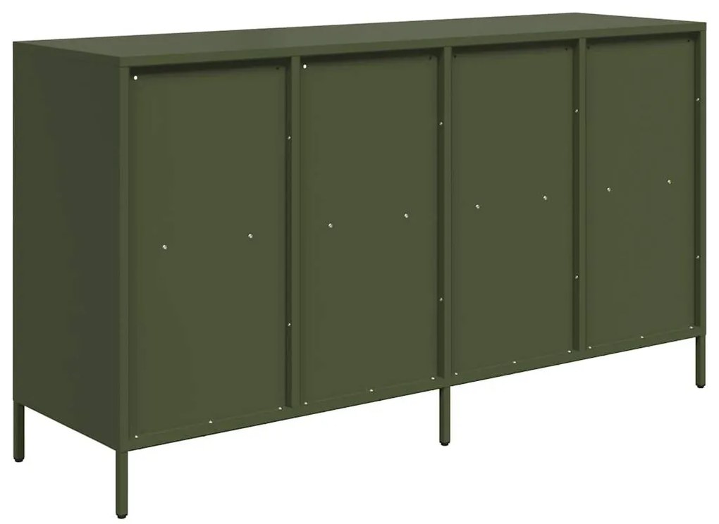 Aparador 135x39x73,5 cm aço laminado a frio verde-azeitona