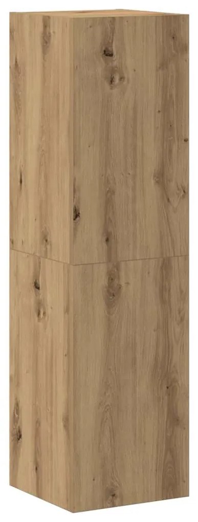 armários TV montados na parede 3 pcs madeira carvalho artisiano