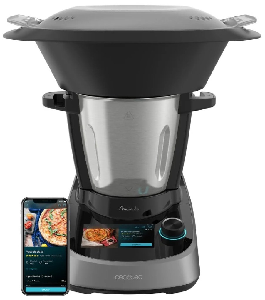 Robot multifunções Mambo Touch Robot de cozinha com 37 funções, TFT, APP, balança e jarro de aço inoxidável