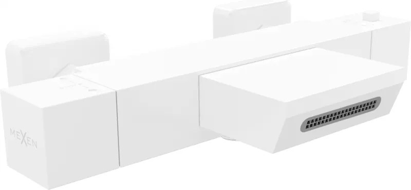 Mexen Cube torneira de banheira termostática, branca - 77360-20