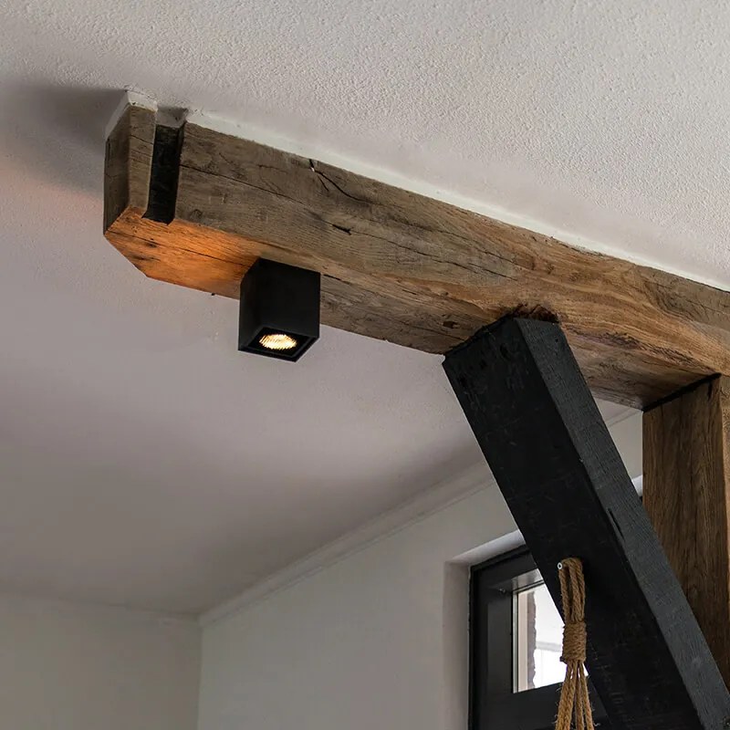 Foco de design inteligente preto Incl. WiFi GU10 - Qubo Honey