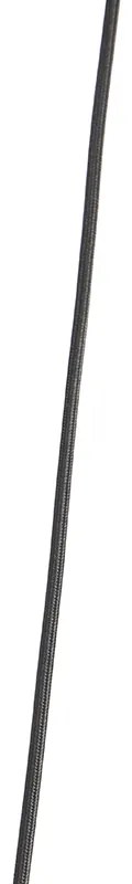 Candeeiro de suspensão design preto com vidro fumê 3-luzes 226 cm - Qara Design