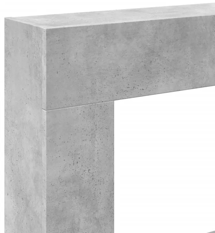 Cornija lareira 81x18x82 cm derivados madeira cinza cimento