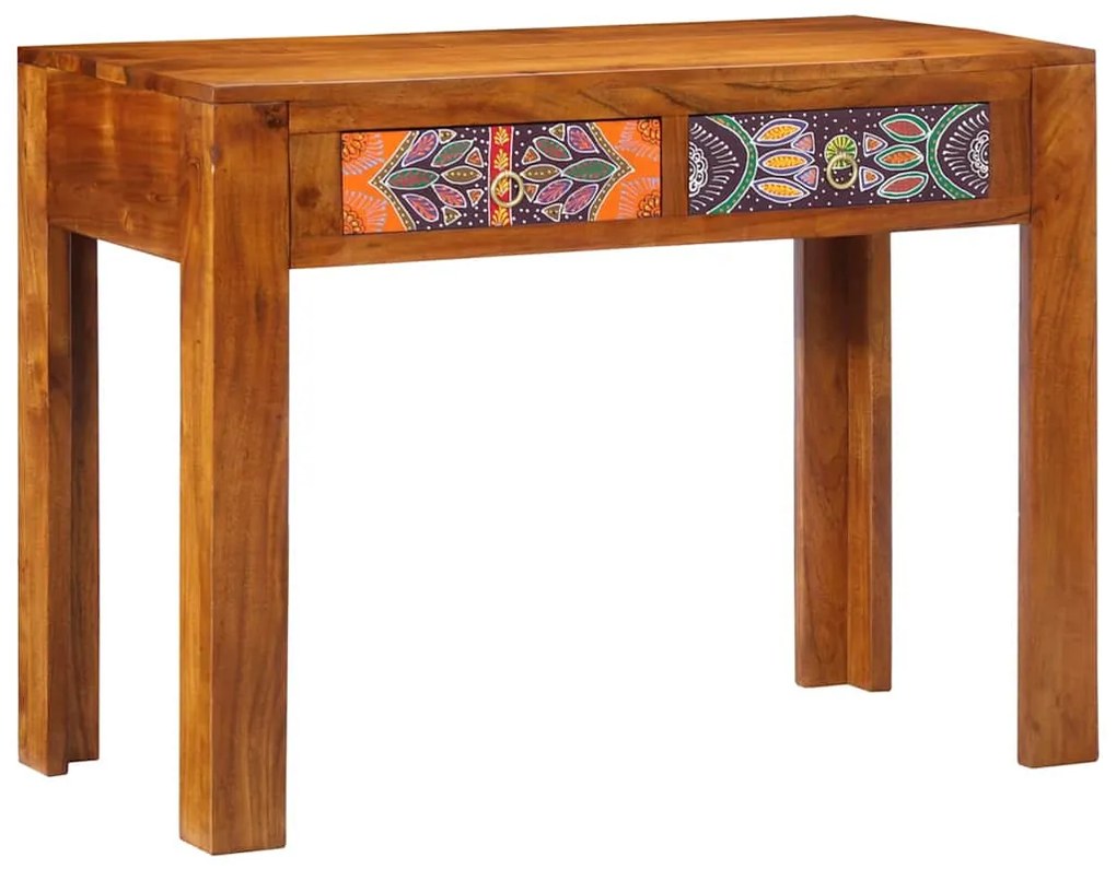 vidaXL Secretária de escrita com gaveta Castanho 100 x 50 x 75 cm