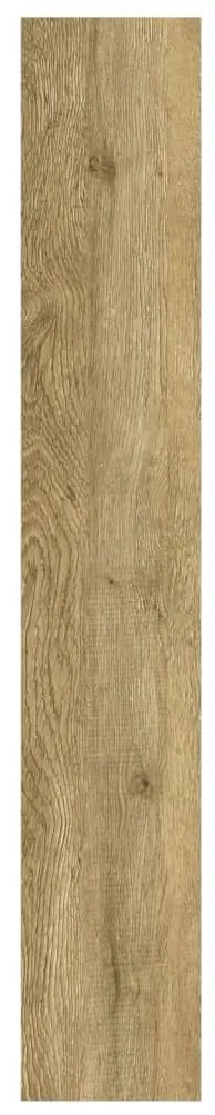 Painel de parede c/ aspeto de madeira 2,06 m² PVC castanho