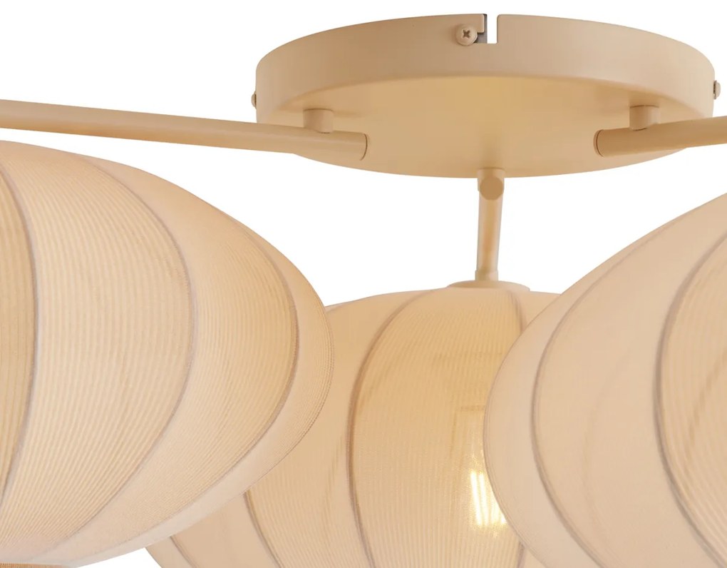 Candeeiro de Teto Japandi Bege 3 Luzes - Multi Bida