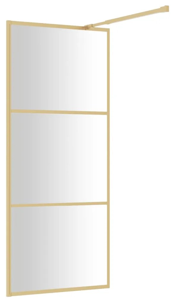 Divisória de chuveiro 80x195 cm vidro transparente ESG dourado