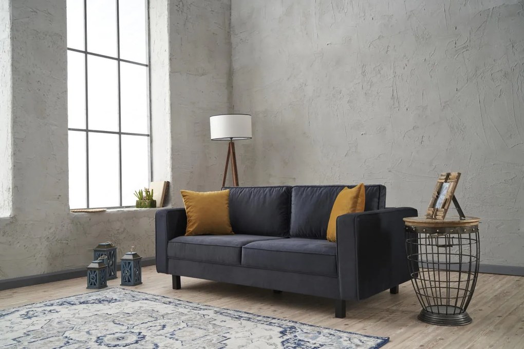 Sofá de 2 Lugares Kale – Antracite – 180x83x91 cm