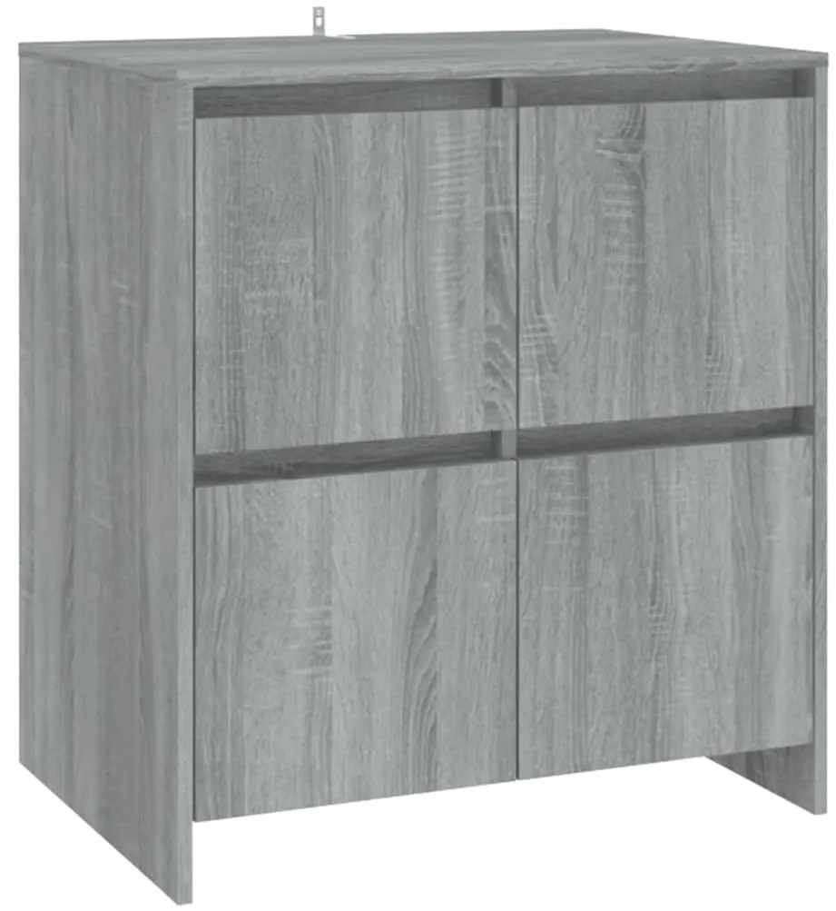 Aparadores 2 pcs 70x41x75 cm derivados de madeira cinza sonoma
