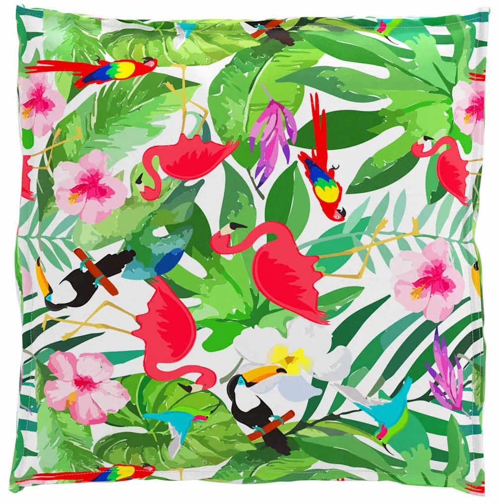 Almofada Para Palete - Assento Selva Tropical 70x70x12 cm - Tecido Oxf