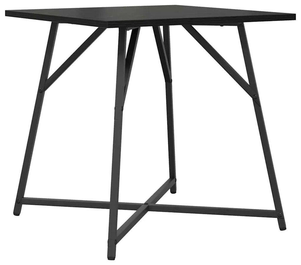 Conjunto de Mesas de Apoio 2 pcs em Madeira de Carvalho Preta e Metal