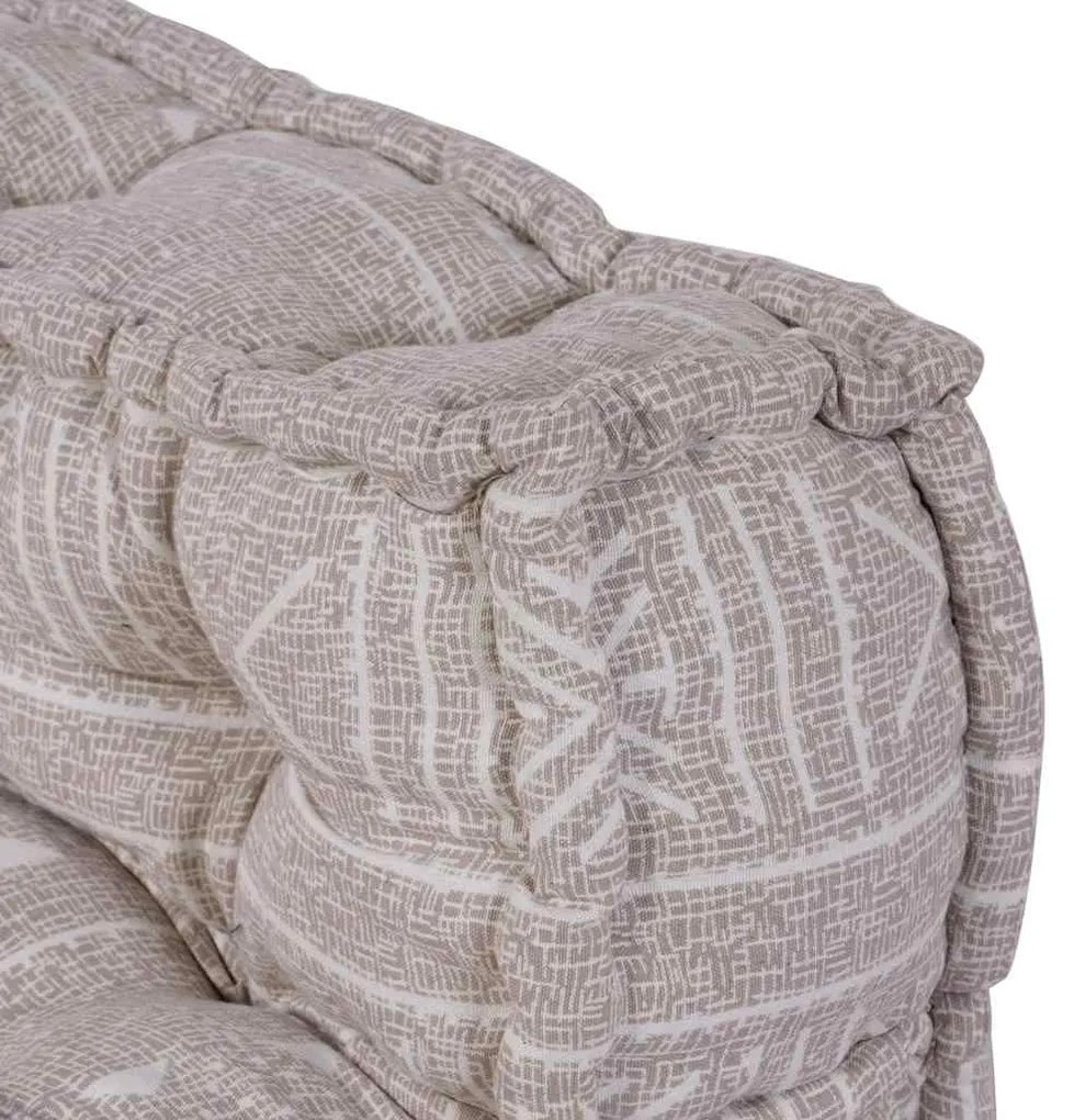Puff Modular Marrom Claro 70x70x54 em Tecido