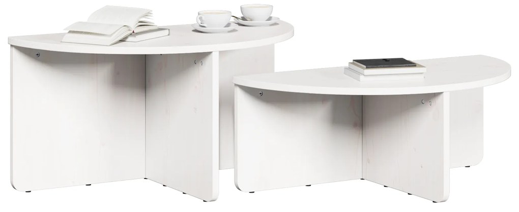 Mesa de centro 2 pcs Branco 79 x 39.5 x 40 cm