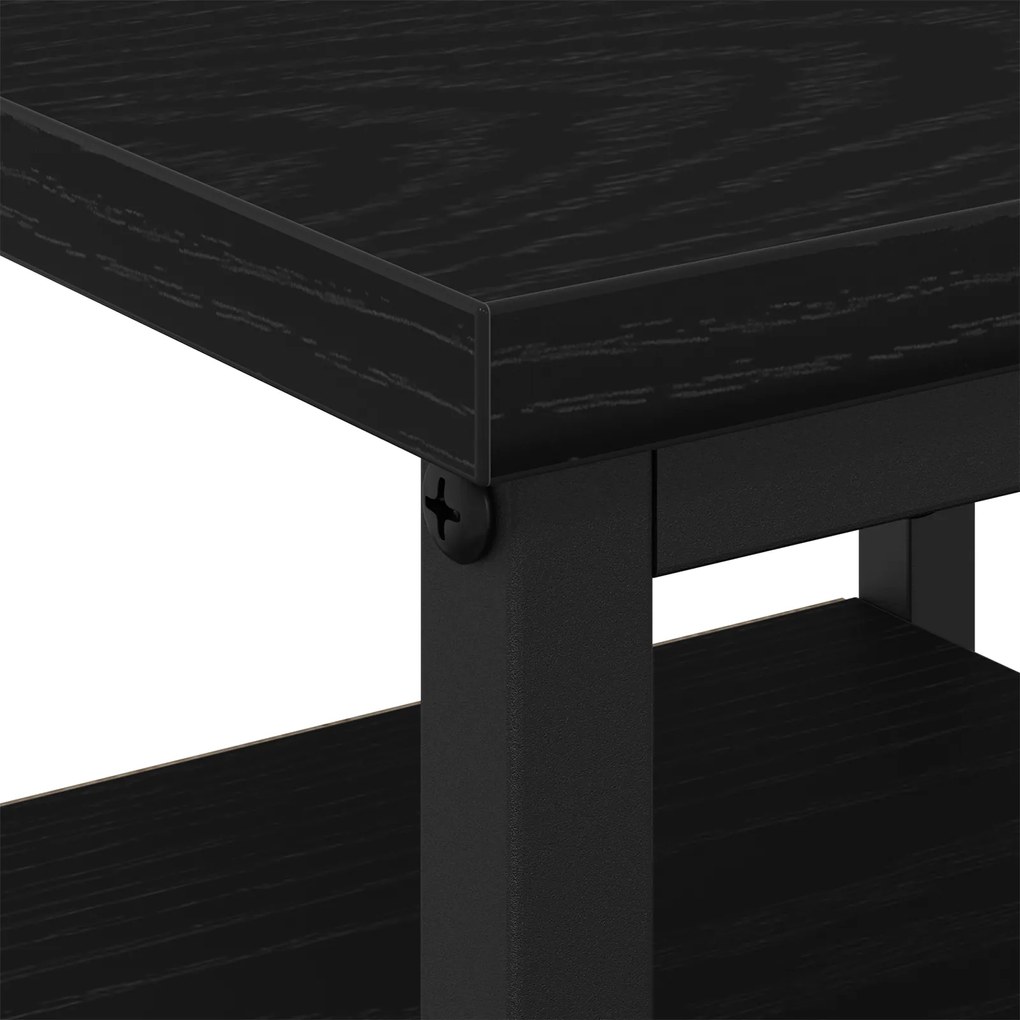 Armários de Cabeceira 2 pcs Carvalho Preto 34x36x50 cm Madeira Engenhe