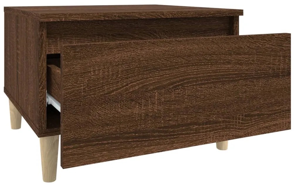 Mesa de apoio 50x46x35 cm derivados madeira carvalho castanho