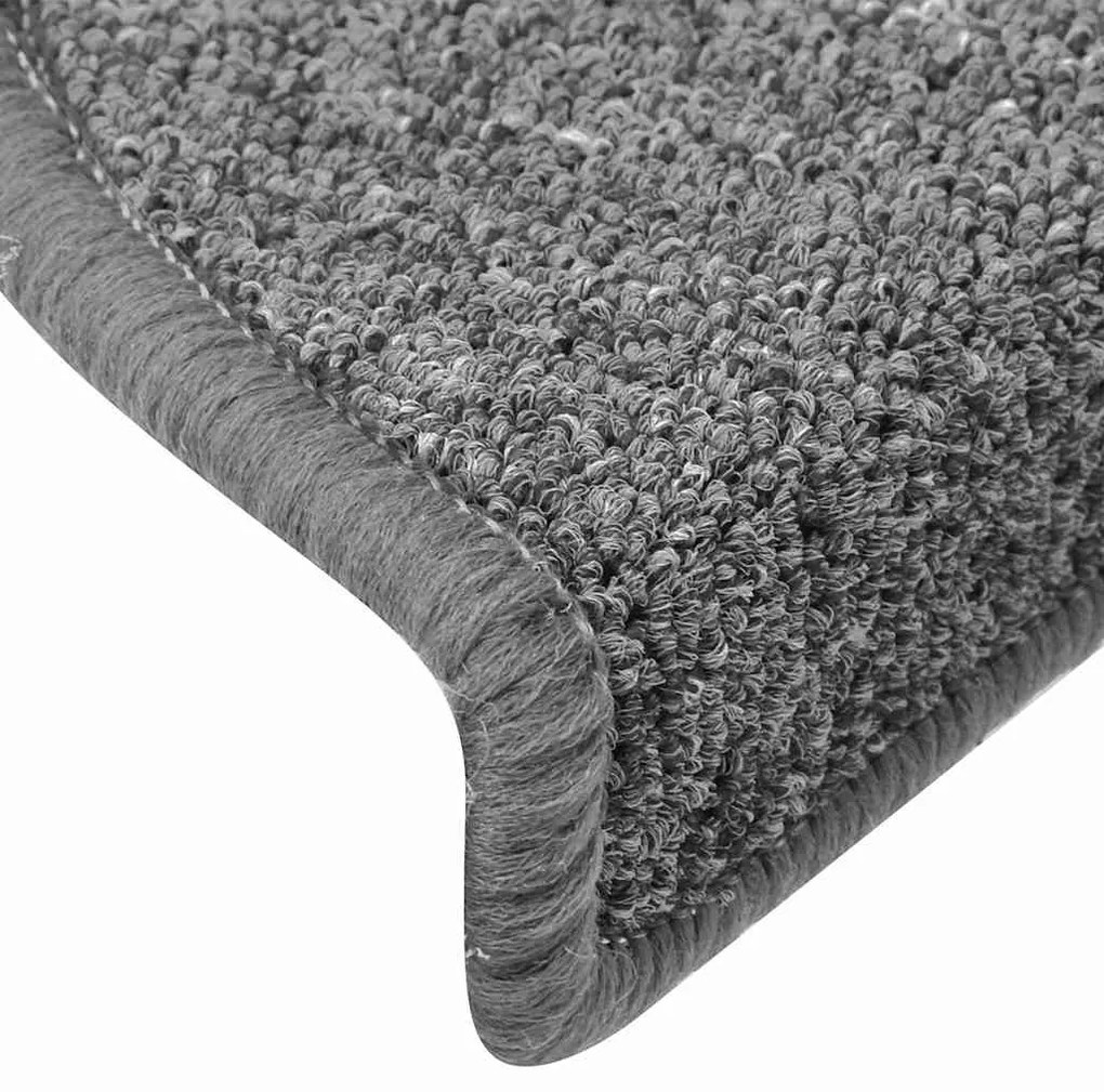 Tapetes de escada 30 pcs 65x24x4 cm cinzento-escuro