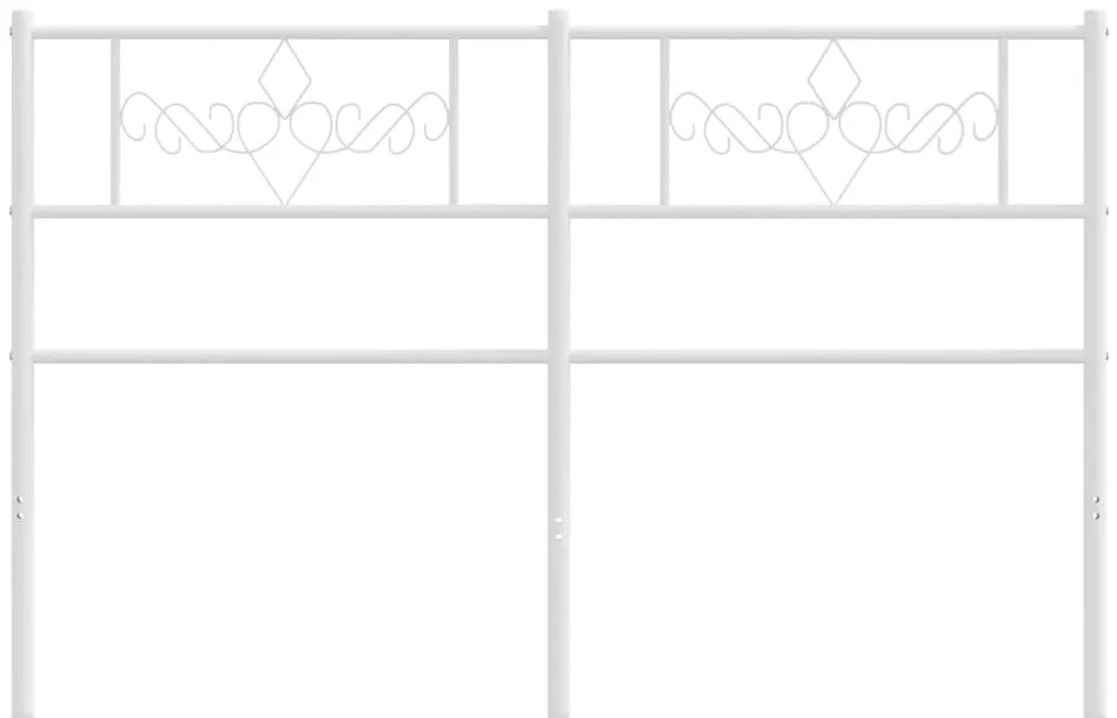 Cabeceira de cama 140 cm metal branco