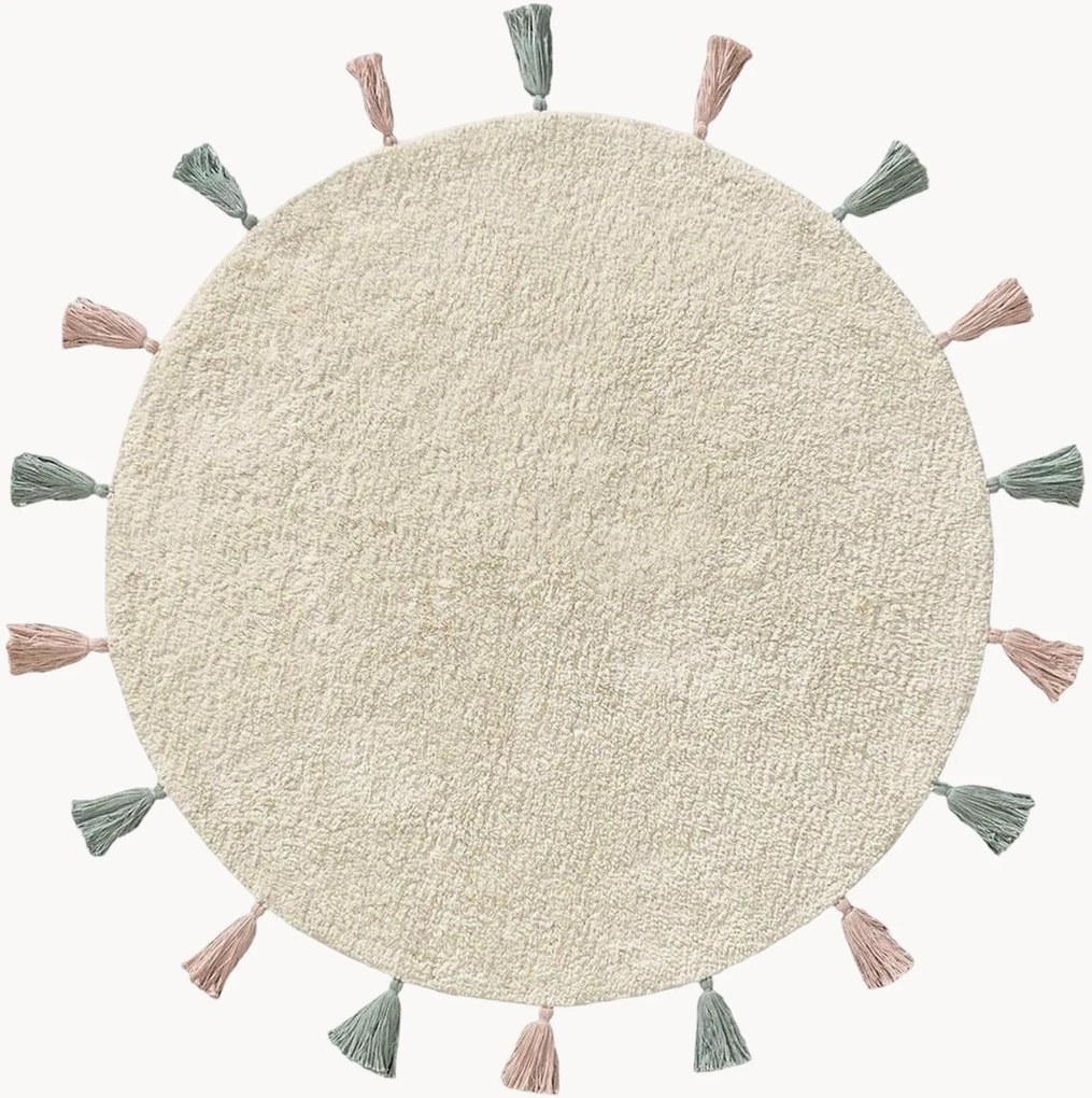 Tapete redondo tufado à mão Malu