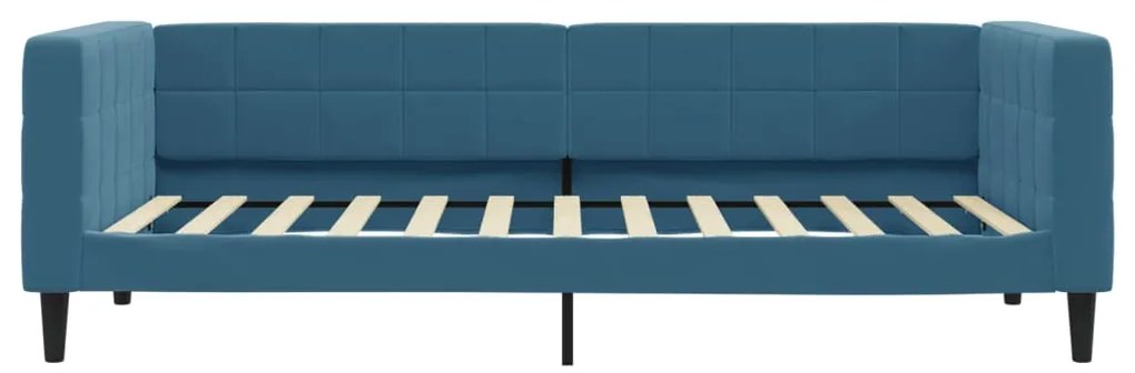 Sofá-cama com colchão 100x200 cm veludo azul