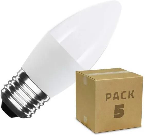 Lâmpada LED vela Ledkia C37  5 Unidades 5 W 400 Lm (Branco frio 6000K - 6500K)
