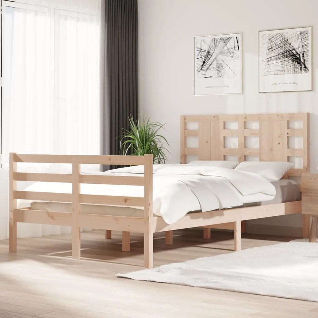 Cama sem colchão 120x200 cm madeira de pinho maciça