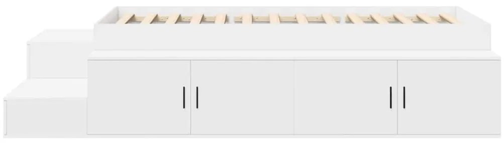 Cama com Armazenamento Branca 90x200 cm