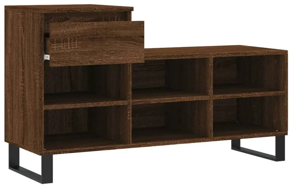 Sapateira 102x36x60 cm derivados de madeira carvalho castanho