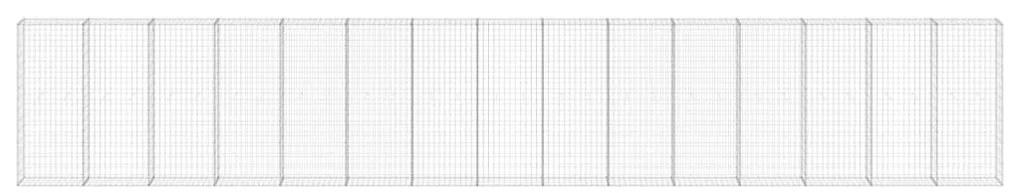 Muro gabião com tampas aço galvanizado 900x30x150 cm