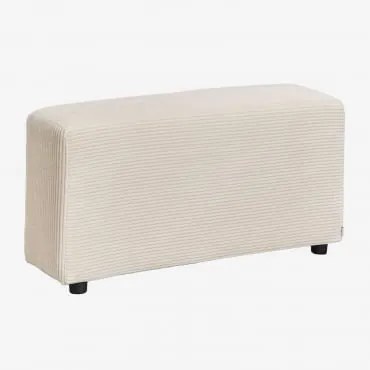 Apoio De Braço Direito Baixo ↑55 Cm Para Sofá Modular Bruna Linho Veludo Bege Linho - Sklum