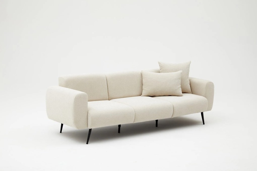 Sofá de 3 Lugares Side – Creme – 235x77x82 cm