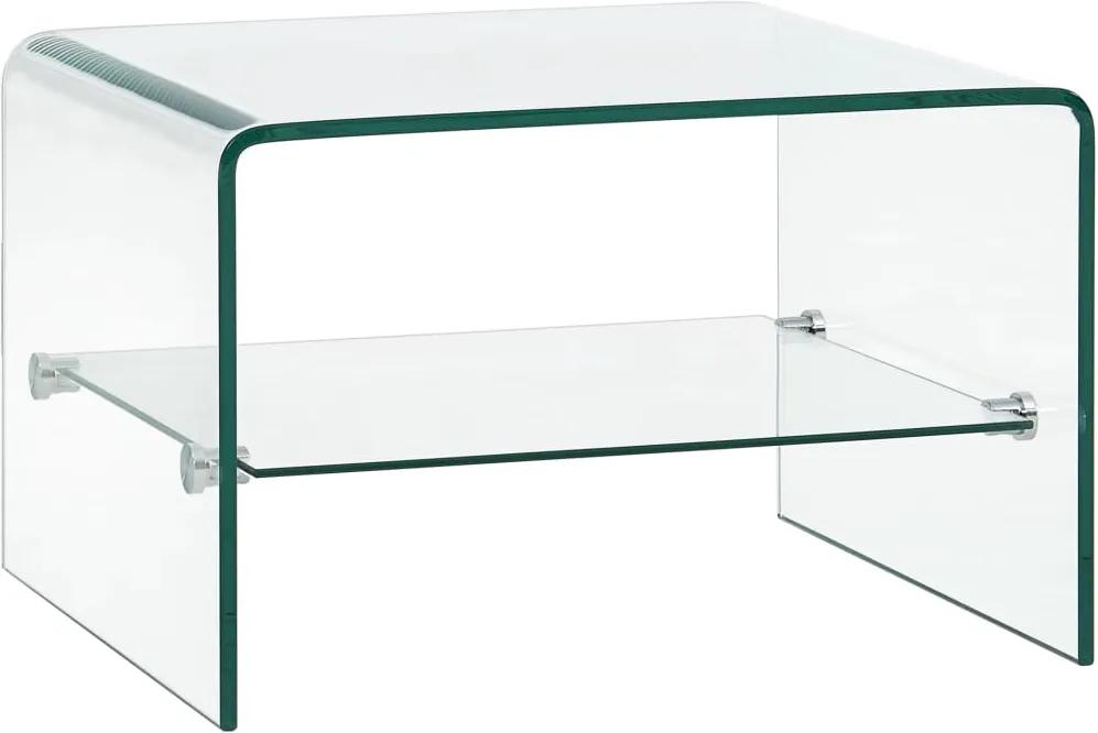 Mesa de centro 50x45x33 cm vidro temperado transparente