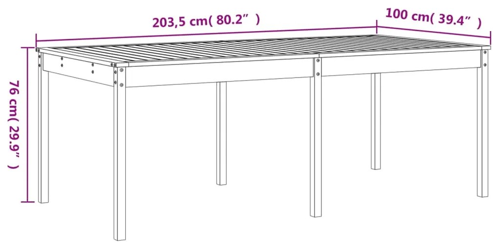 17 pcs conjunto de jantar para jardim pinho maciço branco