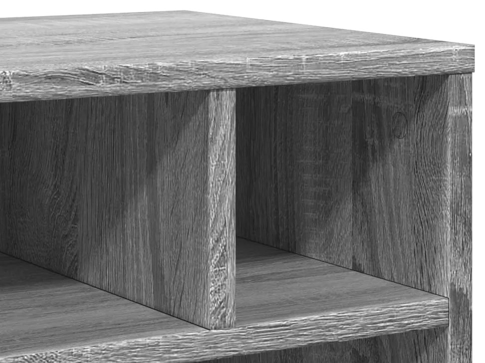 Suporte para impressora com rodas 41x32x48 cm cinzento sonoma