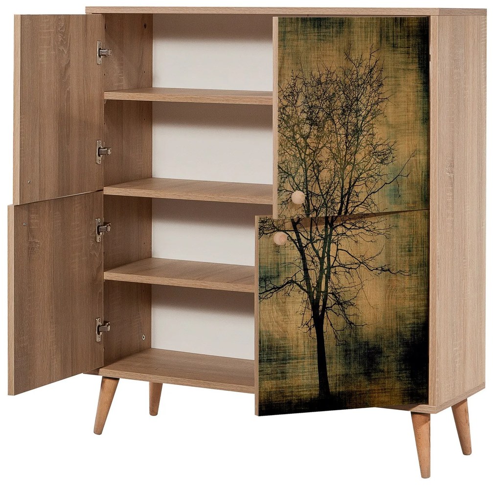 Armário Multiuso Multilux – Carvalho Sonoma – 95x111x36 cm