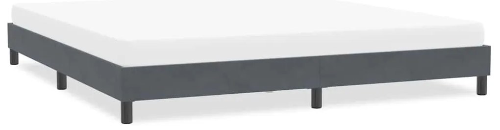 vidaXL Estrutura de cama sem colchão 200x210 cm veludo cinzento-escuro