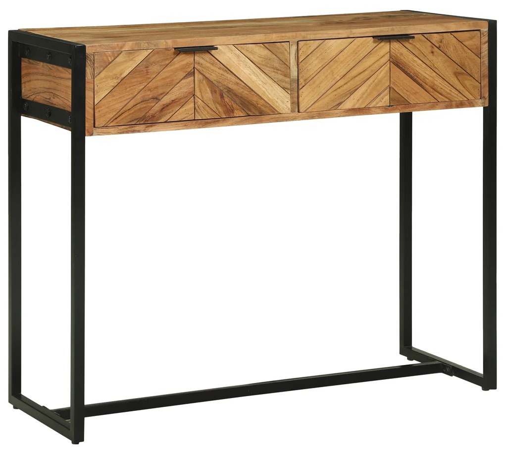 vidaXL Mesa Console 90x35x75 cm Madeira Maciça Acácia