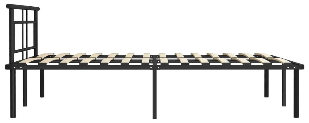 Estrutura de cama 140x200 cm metal preto