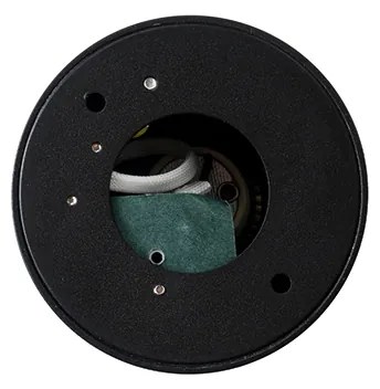 Foco moderno circular preto IP44 - CAPA Moderno