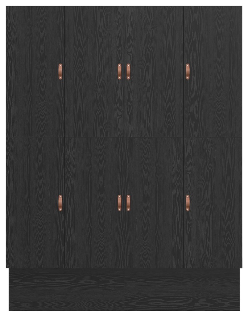 Estrado de Cama com Arrumação Carvalho Preto 200x200 cm