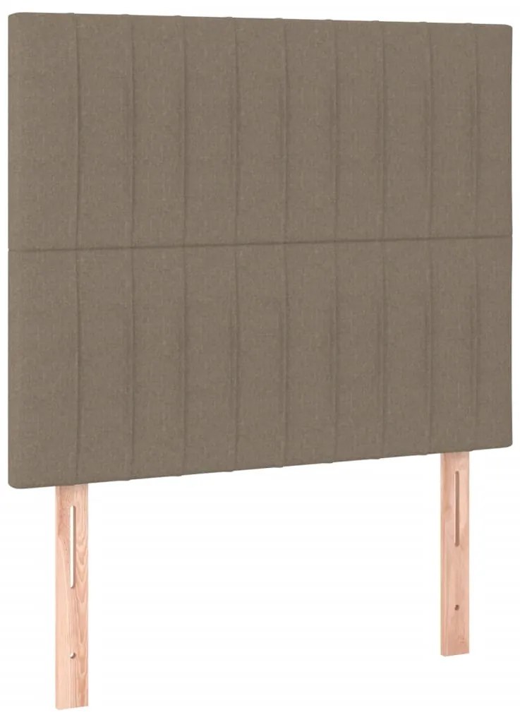 Cama com molas/colchão 80x200 cm tecido castanho-acinzentado