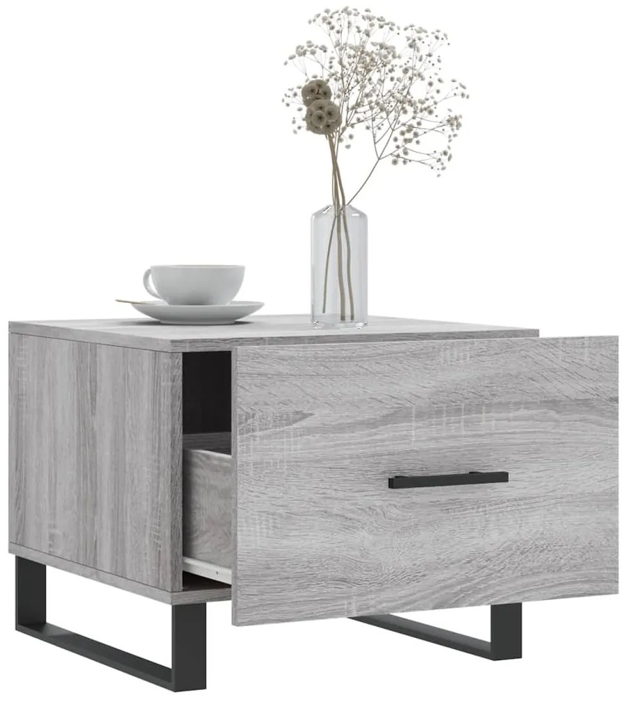 Mesa de centro 50x50x40 cm derivados madeira sonoma cinza