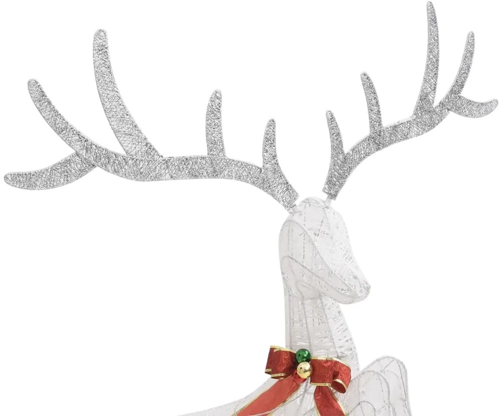 Rena voadora Natal decorativa 120 luzes LED branco frio branco