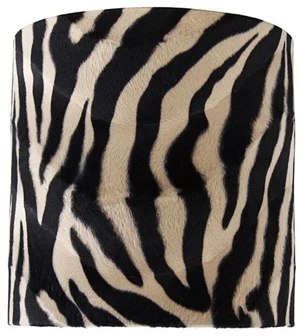 Abajur de veludo com padrão de zebra 25/25/25 interior dourado Clássico / Antigo