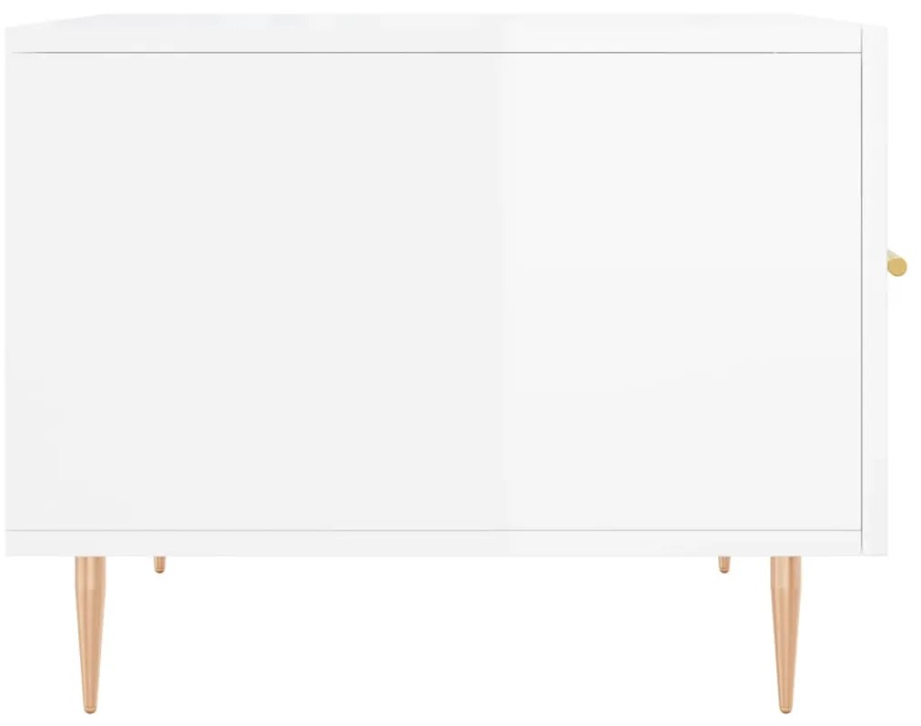 Mesas de centro 2 pcs 50x50x40 cm branco brilhante
