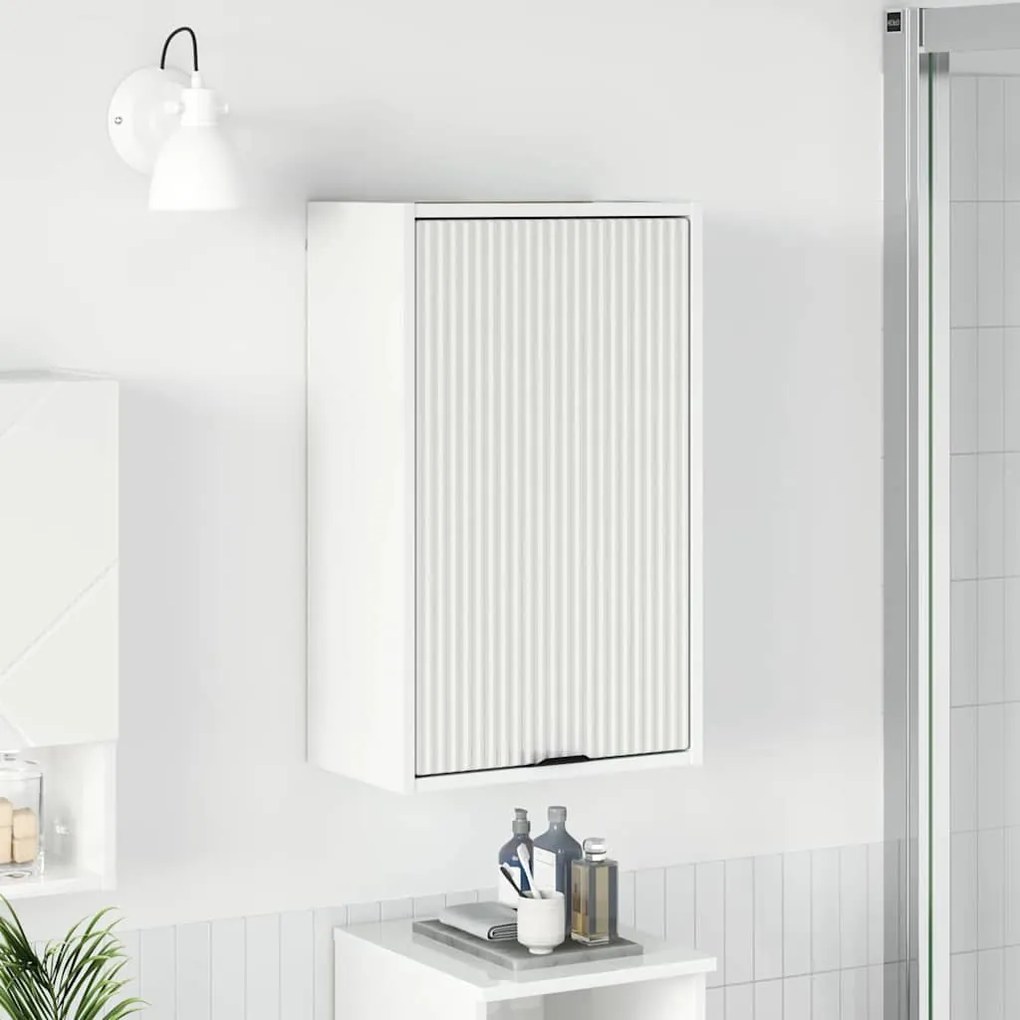 vidaXL Armário de Banheiro Branco brilhante 39 x 23,5 x 65 cm