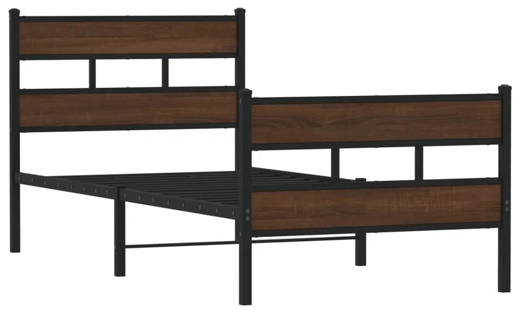 Cama sem colchão com cabeceira e pés 100x200 cm