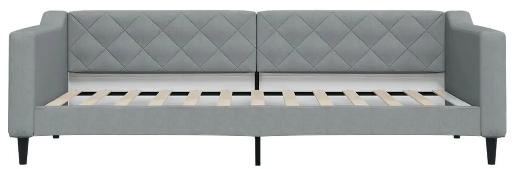 Sofá-cama 90x200 cm tecido cinzento-claro