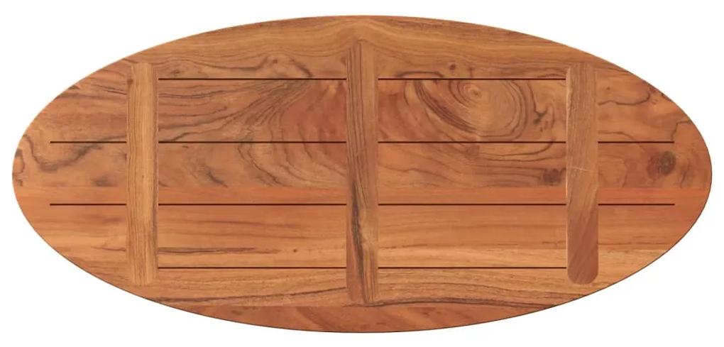 Tampo de mesa oval 100x40x2,5 cm madeira de acácia maciça