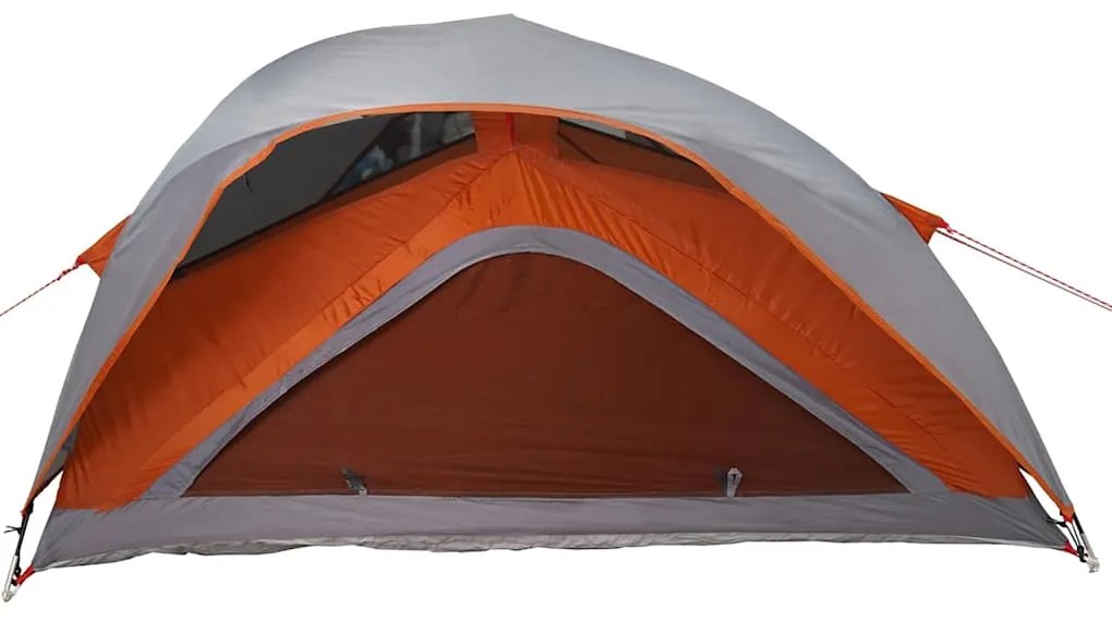 Tenda de campismo p/ 1 pessoa impermeável cinzento e laranja