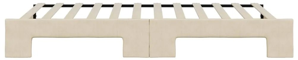 Sofá-cama com gavetão 100x200 cm tecido cor creme